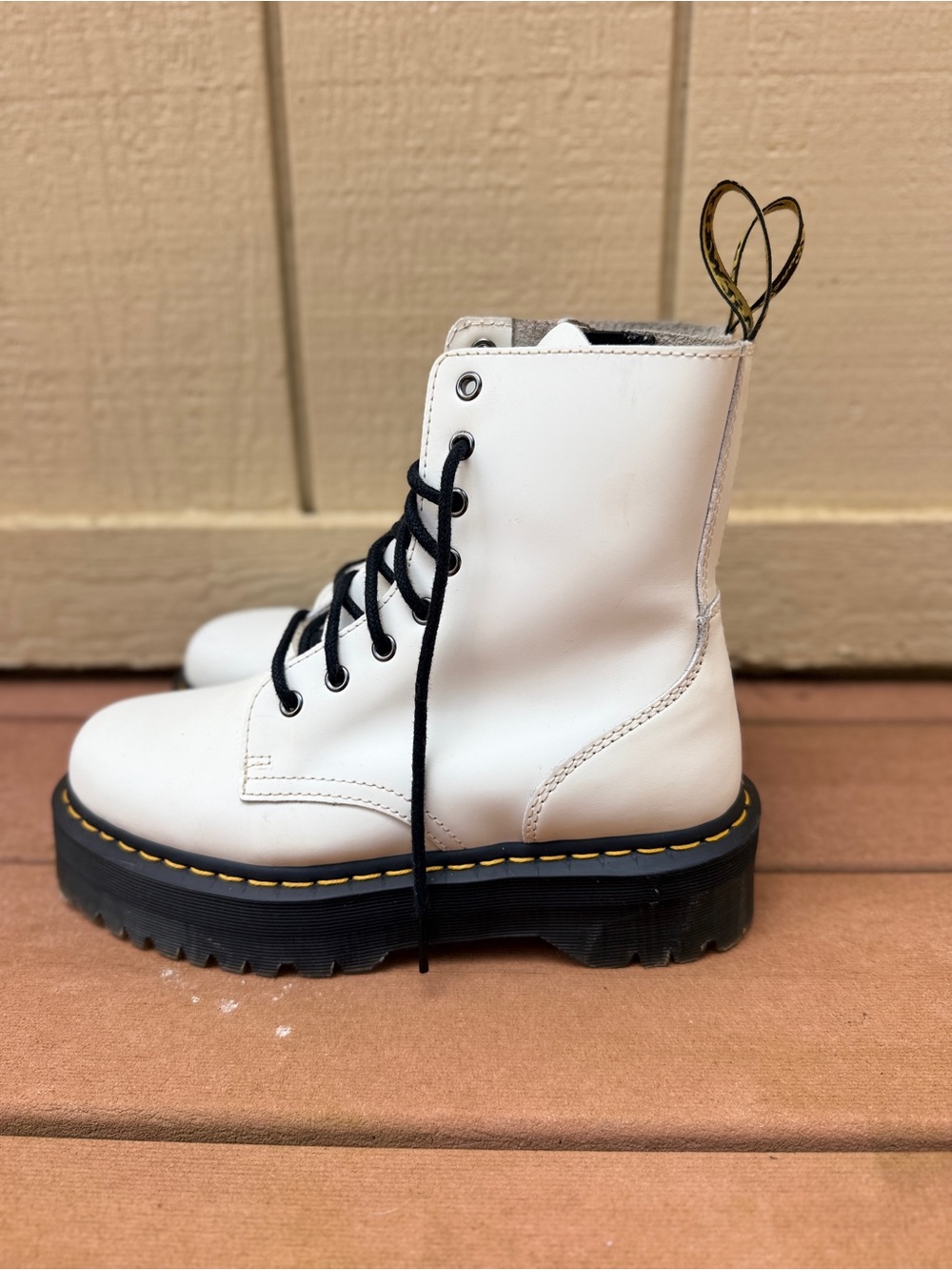 Dr. Martens White Jadon Boots - Picture 2 of 7